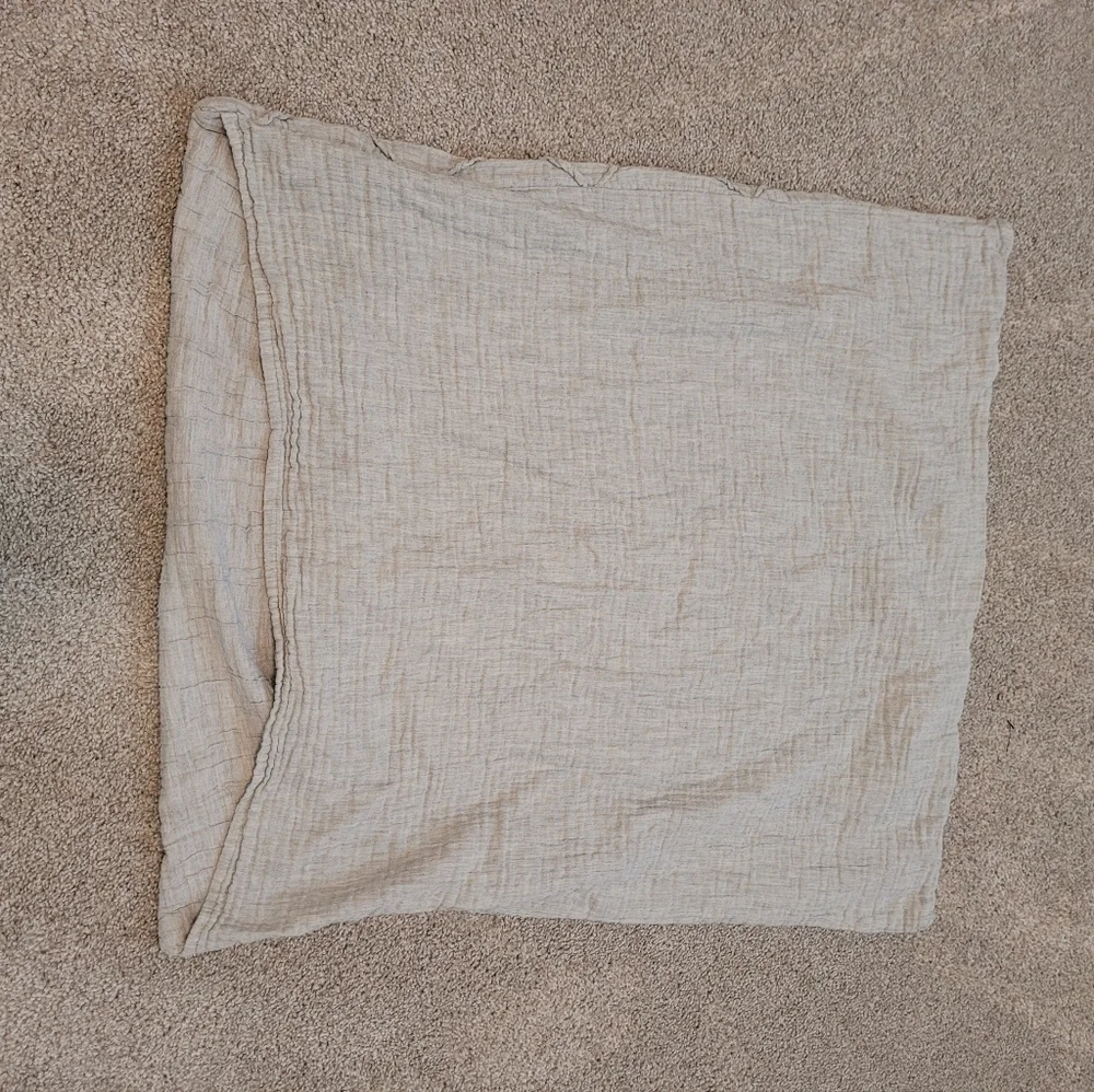 Anthropologie Textured Cheveron Grey Sham